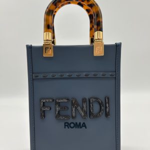 Fendi Mini Sunshine in denim blue Ser. No 8BS0xx-