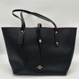 Coach Tote in Pebbled Leather Black Ser:D1890-F5xx49
