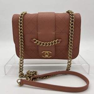 66-2226 Chanel Front Chain Flap in Nude/ Blush Ser:25xxxx08
