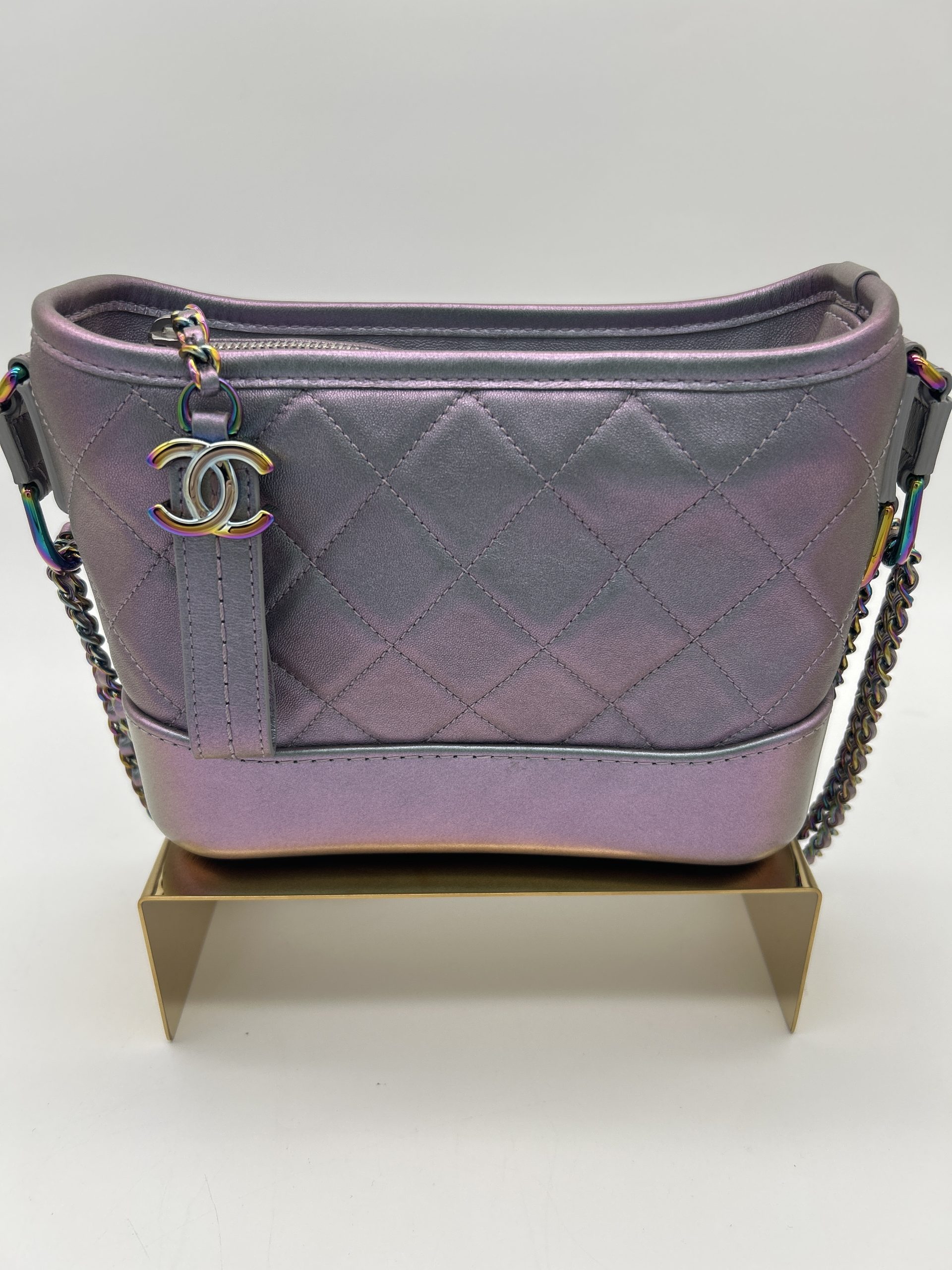 24xxxx45 Chanel Gabrielle Iridescent Metallic Purple - Image 3